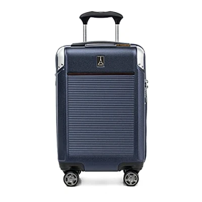 Abbildung von Travelpro Platinum Elite Hardside erweiterbares Handgepäck, 8 Rad Spinner, TSA Schloss, Hartschalen Koffer aus Polycarbonat, echtes Marineblau, kompaktes 56x36x23 cm