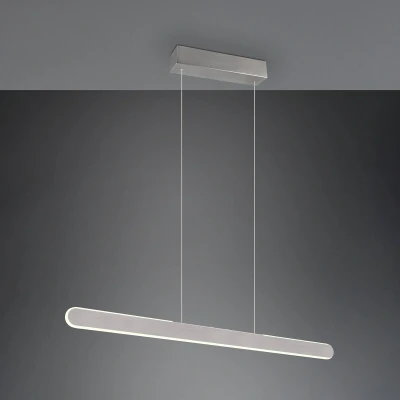 Abbildung von Trio Leuchten Pendelleuchte Helios 343310105, Aluminium gebürstet, inkl. 28 Watt LED, Touch Dimmer, Lichtfarbe einstellbar