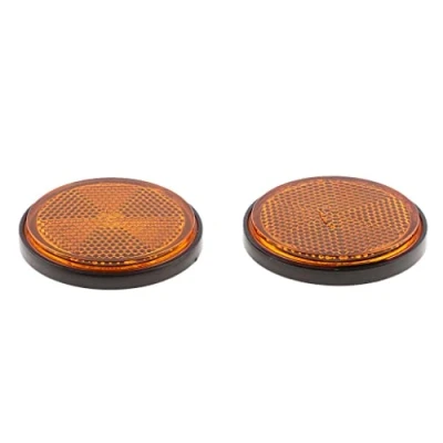 Abbildung von Almencla Rückstrahler Rund 55mm Motorrad Reflektor 2er Set Orange