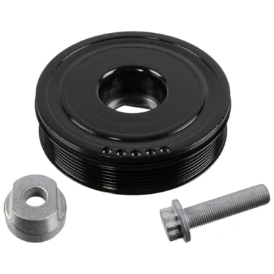 Abbildung von FEBI BILSTEIN 177225 Kurbelwellenriemenscheibe 7PK 156,5 6 mit Schraube, Rohrverbinder NISSAN: X Trail, Qashqai / Qashqai+2 I