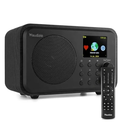 Abbildung von Audizio Vicenza WIFI Internet Radio batteriebetrieben. DAB+ Schwarz