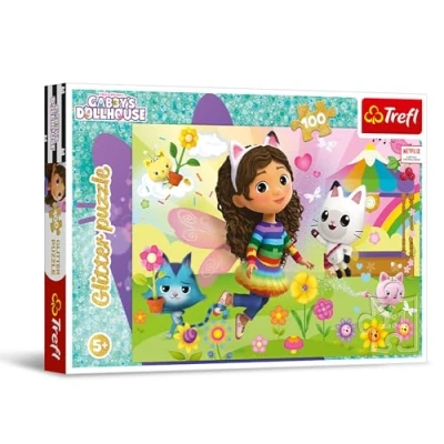 Abbildung von Glitter Puzzle 100 Gabby&#039;s Dollhouse