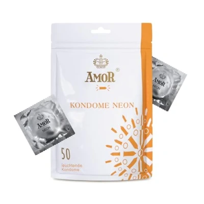 Abbildung von «Neon» 50 fluoreszierende Kondome, 54 mm breit, leuchten (50 Kondome) St