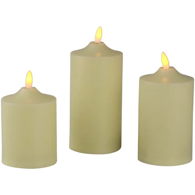Abbildung von AM Design LED Kerze (Set, 3 tlg), mit beweglicher Flamme, creme
