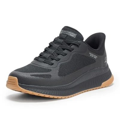 Abbildung von Skechers Herren Hands Free Slip ins Bobs Squad 4 Sneaker, Schwarz, 43 EU
