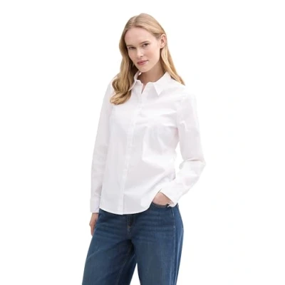 Abbildung von TOM Tailor Blouse Classic Shirt Hemdbluse, Damen, Größe: 40, White
