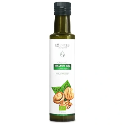 Abbildung von Essences Bulgaria Bio Walnussöl Kaltgepresst 250ml 100% Naturrein Nativ Aus Eigenem Familienunternehmen Extra Premium Qualität Reich an Omega Fettsäuren Ohne Konservierungsstoffe vegan