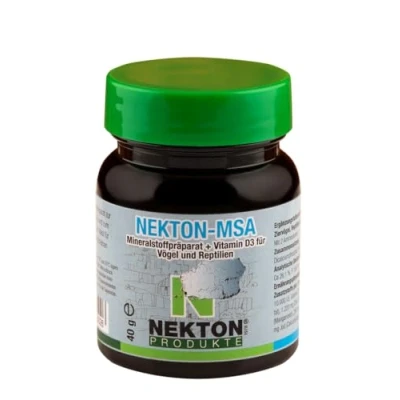 Abbildung von NEKTON MSA Hochwirksames Mineralstoffpräparat für Ziervögel, Reptilien und Amphibien Made in Germany (40g)