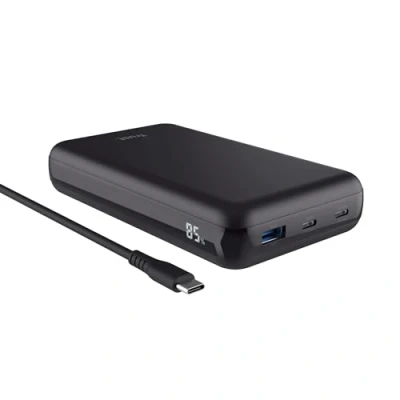 Abbildung von Trust Laro Laptop Powerbank 100W Schnelllade Power Bank 20000mAh 2X USB C 1x A, Powerstation Charger Schnellladefunktion MacBook iPad iPhone Handy Steam Deck Dell Asus HP Lenovo
