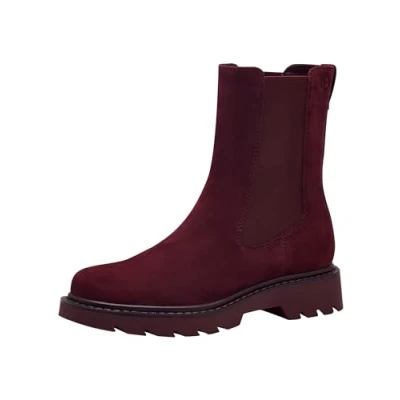 Abbildung von Tamaris Damen Chelsea Leder bequem; MERLOT, EU 37