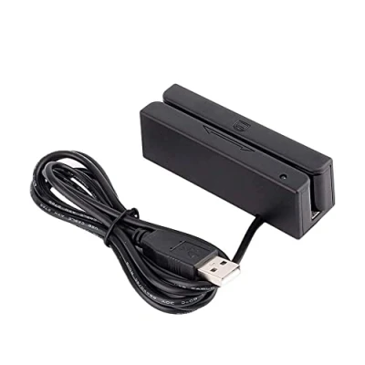 Abbildung von Magnetkartenleser, USB Mini Magnetischer Kreditkartenleser, 3 Spuren Hi Lo Co Magnet Kartenleser für Kassensystem Kassierer Registrierkasse Quickbook
