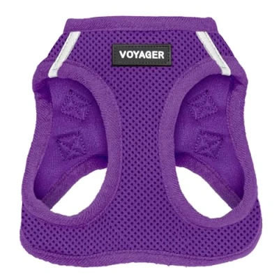 Abbildung von Voyager Step in Air Hundegeschirr by Best Pet Supplies All Weather Mesh Vest Harness für kleine und mittlere Hunde, Lila, size L Brust 45 52 cm