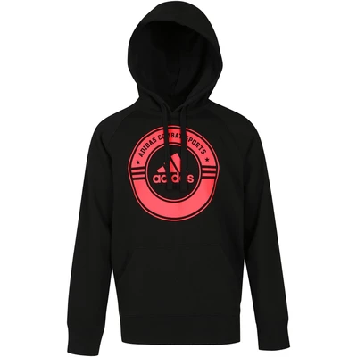 Abbildung von adidas Herren Hoodie Combat Sports Kapuzenpullover, Schwarz/Rot, S
