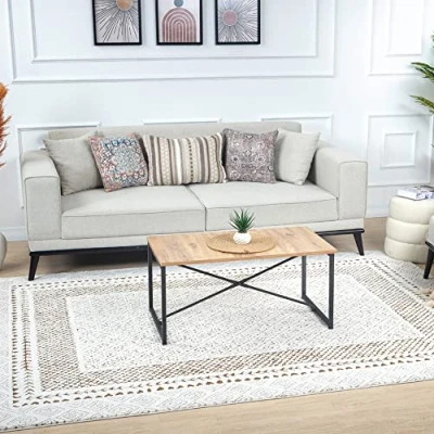 Abbildung von Surya Teppich &quot;MONACO&quot;, rechteckig, Skandi Design, Modern Boho Kurzflor Wohnzimmerteppich, Schlafzimmer