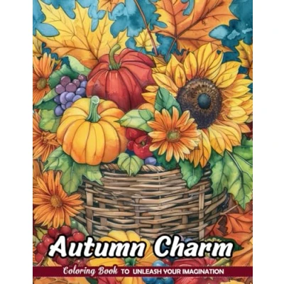 Abbildung von Autumn Charm Coloring Book: Rustic Fall Scenes for Country Art