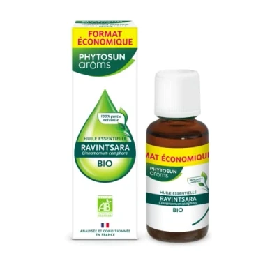 Abbildung von PHYTOSUN AROMS Ravintsara Bio Öl HEBBD 100% rein &amp; natürlich Ihr Verbündeter für den Winter analysiert verpackt in Frankreich 30 ml