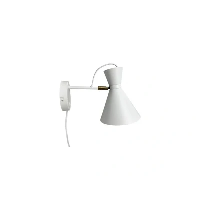 Abbildung von Dyberg Larsen Wandlampe Cindy, weiß, Metall, Breite 20,5 cm