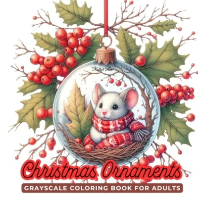 Abbildung von Christmas Ornaments Coloring Book: Festive Holiday Scenes and Adorable Animals in A Relaxing Grayscale Book for Adults ... Series Adults, Band 1)
