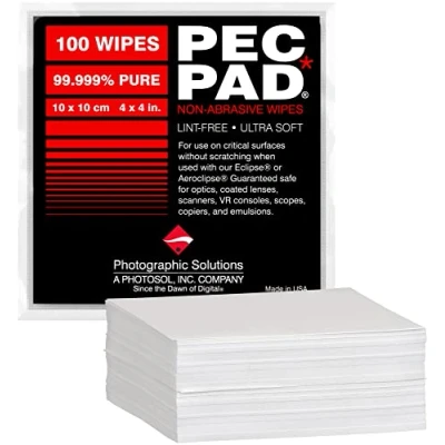 Abbildung von PEC PAD Lint Free Wipes 4x4 Non Abrasive Ultra Soft Cloth for Cleaning Sensitive Surfaces Like Camera, Lens, Filters, Film, Scanners, Telescopes, Microscopes, Binoculars. (100 Sheets Per/Pkg)