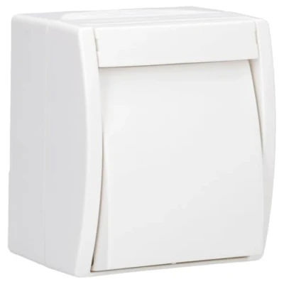 Abbildung von Busch Jaeger 2621 W 54 Wipptaster Schließer (Thermoplast) Alpinweiß ocean® (IP 44) 2CKA001484A0380
