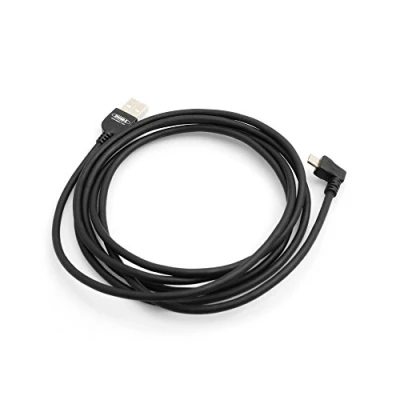 Abbildung von System S Micro USB 2.0 Datenkabel Ladekabel 200 cm 90 Grad gewinkelt Links Winkelstecker