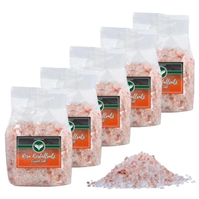 Abbildung von Azafran Rosa Kristallsalz (bekannt als Himalaya Salz) Steinsalz grob 2 5mm 5kg
