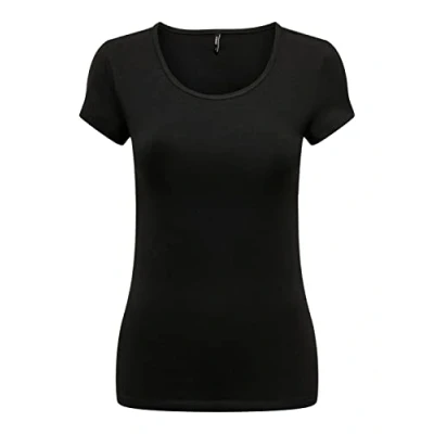Abbildung von ONLY Onllive LOVE O NECK 3 PACK Tshirt basic, Damen, Größe: Small, Black