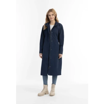 Abbildung von DREIMASTER Vintage Damenmantel aus leichter Baumwolle XXL / Dunkelmarine 68% 26% Polyester 6% Nylon