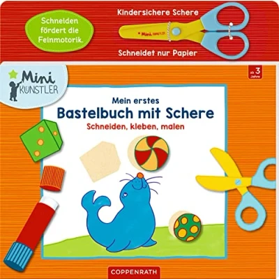 Abbildung von Mein erstes Bastelbuch mit Schere: Schneiden, kleben, malen (Mini Künstler)
