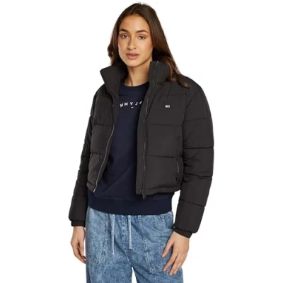Abbildung von Tommy Jeans Essential Puffer Winterjacke, Damen, Größe: XS, Black