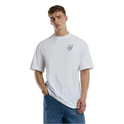 Abbildung von Urban Classics Shiny LOGO TALL TEE Tshirt print, Herren, Größe: 4XL, White