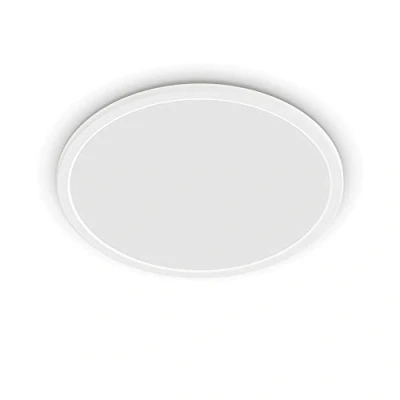 Abbildung von Philips LED SceneSwitch Deckenleuchte (18 W), wasserfeste mit 3 Helligkeitsstufen und warmweißem Licht, energiesparende Raumbeleuchtung EyeComfort, weiß