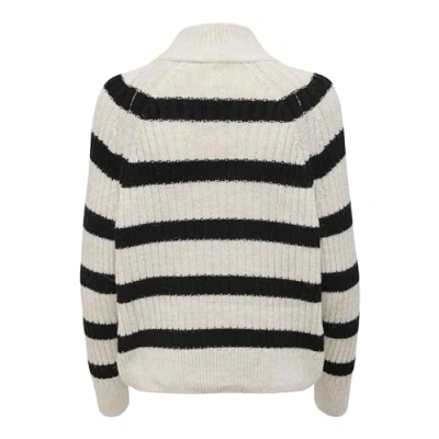 Abbildung von ONLY Onlleise Freya LS ZIP HIGH NECK KNT NOOS Strickpullover, Damen, Größe: Small, Birch black