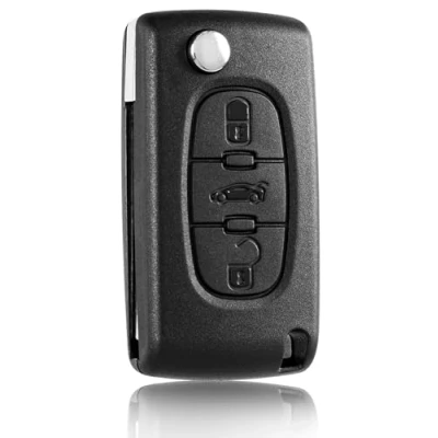 Abbildung von 3 Tasten Gehäuse der Fernbedienung Typ Messer für Peugeot 207 308 407 607 807 und Citroen C2 C3 C4 C5 C6 C8 DS3 DS4 Auto Schlüsselgehäuse Pilot Autoschlüssel