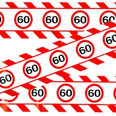 Abbildung von Geburtstagsdeko Absperrband 60 Geburtstag Deko Frau Mann 60.ter Tischdeko 60. Tiwoca