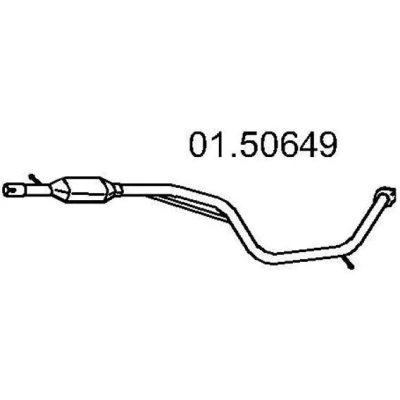 Abbildung von MTS 01.50649 Mittelschalldämpfer 1660 MAZDA: 5