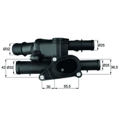 Abbildung von MAHLE ORIGINAL TM 1 105 Kühlwasserthermostat mit Dichtung Sensor VOLKSWAGEN: Golf 4 Schrägheck, 5 Variant