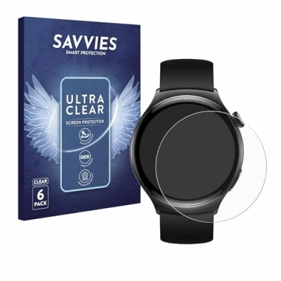 Abbildung von Savvies 6 Stück Schutzfolie für Huawei Watch 4 Active (46 mm) Displayschutz Folie Ultra Transparent