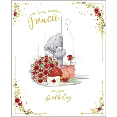 Abbildung von Me To You ABD01006 Bear My Beautiful Fiancée On Your Birthday, gemischt, Größe: 20,3 x 25,4 cm