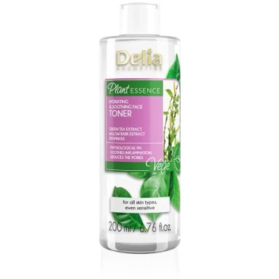 Abbildung von Delia Cosmetics Plant Essence Moisturizing &amp; Soothing Gesichtswasser Natürliche Inhaltsstoffe Für alle Hauttypen Spendet Feuchtigkeit, erfrischt, tonisiert, verengt Poren, 200 ml