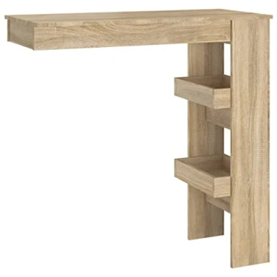 Abbildung von vidaXL Wand Bartisch Sonoma Eiche 102x45x103,5 cm Holzwerkstoff, Bartisch, Bistrotisch, Stehtisch, Party Tisch, Pubtisch, Wandtisch