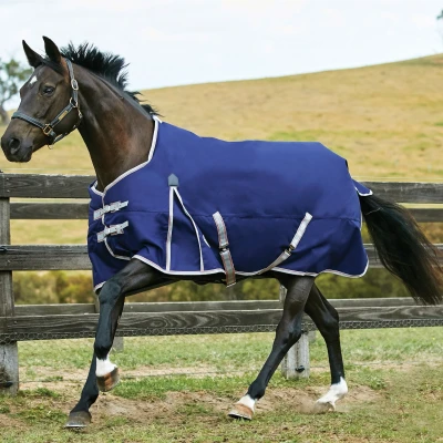 Abbildung von Weatherbeeta Lite Plus Turnout Rug Comfitec Essential Standard Neck 0g Navy/Silver/Red 145/195