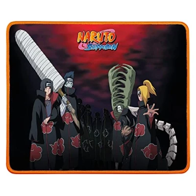 Abbildung von Konix Naruto Shippuden Gaming Mauspad 32 x 27 cm rutschfeste Gummibasis Akatsuki Motiv