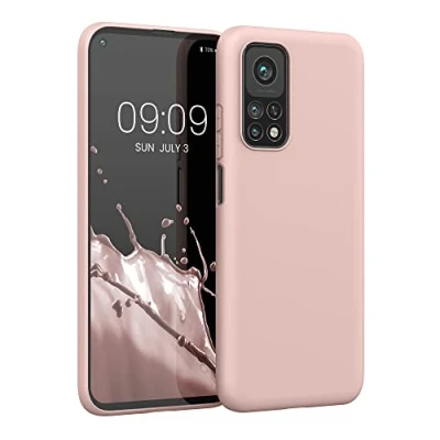 Abbildung von kwmobile Hülle kompatibel mit Xiaomi Mi 10T / Pro weiches TPU Silikon Case Cover geeignet für kabelloses Laden Vintage Pink