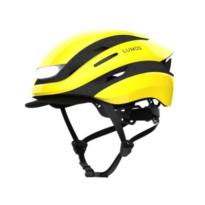 Abbildung von Lumos Ultra Smart Helm Plus Fahrradhelm Vorder und Rücklicht (LED) Blinker Bremslichter Bluetooth Verbindung Erwachsene: Herren, Damen (Raincoat Yellow, Größe: M L)