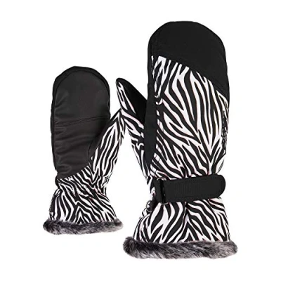 Abbildung von Ziener Damen KEM MITTEN lady glove Ski handschuhe/Wintersport, , schwarz (wild zebra print), 7.5