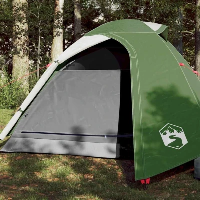 Abbildung von vidaXL Campingzelt 2 Personen, Kuppelzelt mit Reißverschluss, Camping Zelt abnehmbarem Außenzelt, Trekkingzelt Outdoor Zelt, Grün TAFT