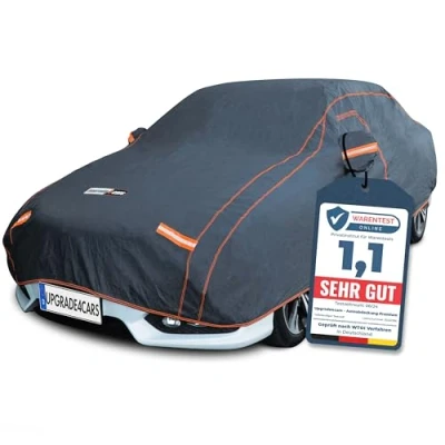 Abbildung von Upgrade4cars Autoabdeckung Outdoor Vollgarage atmungsaktiv &amp; wasserdicht Auto Abdeckplane Komplett für alle Jahreszeiten Autoplane Universal SUV Größe: S 406 * 178 145 cm