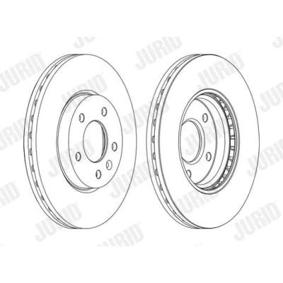 Abbildung von JURID 562631JC 1 Bremsscheibe 300 26 5 Belüftet beschichtet mit Schrauben OPEL: Astra J Sports Tourer, Zafira C Schrägheck