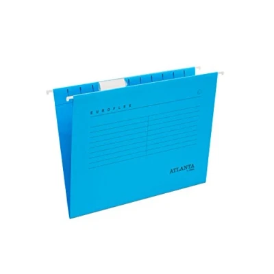 Abbildung von Jalema 2652742600 Hängemappen Euroflex, Hängeregister DIN A4, seitlich offen, Sichtreiter, FSC® zertifiziert, 25er Packung, blau